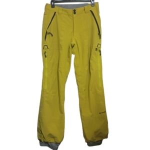 DC Shoes Nomad 30K Snow Pants Mens Yellow Waterproof Ski Snowboard Cargo Medium